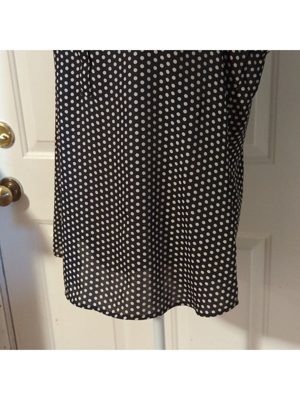 Banana Republic Black Tan Polka Dot Tank Top Size 14 - Picture 3 of 11